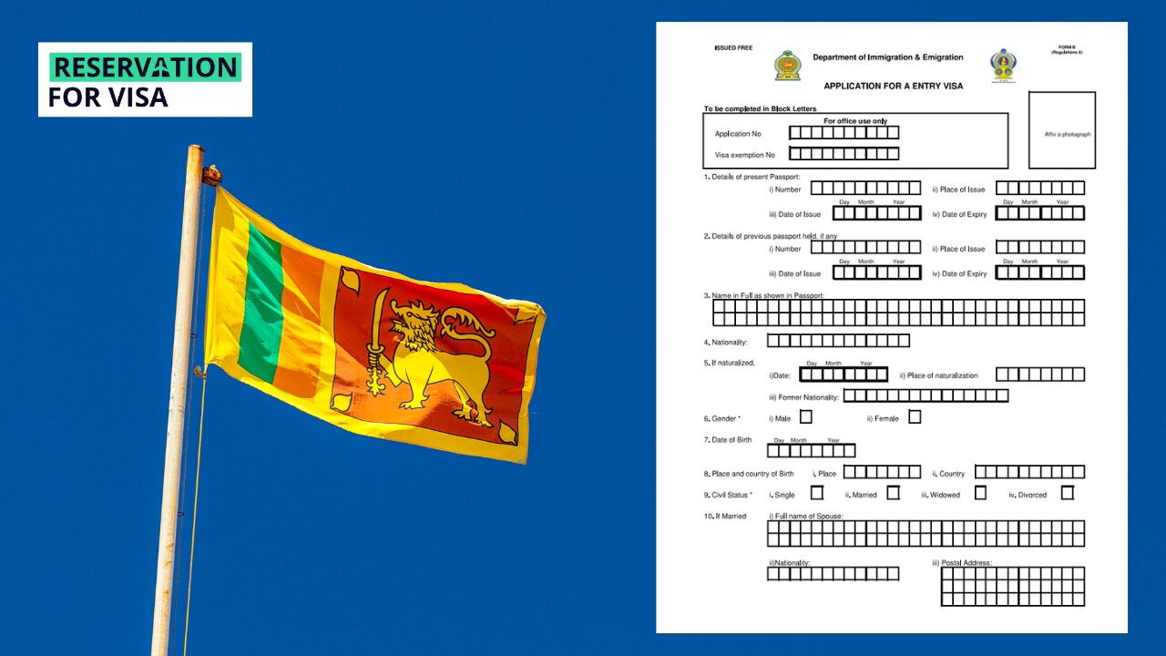 Visa application form