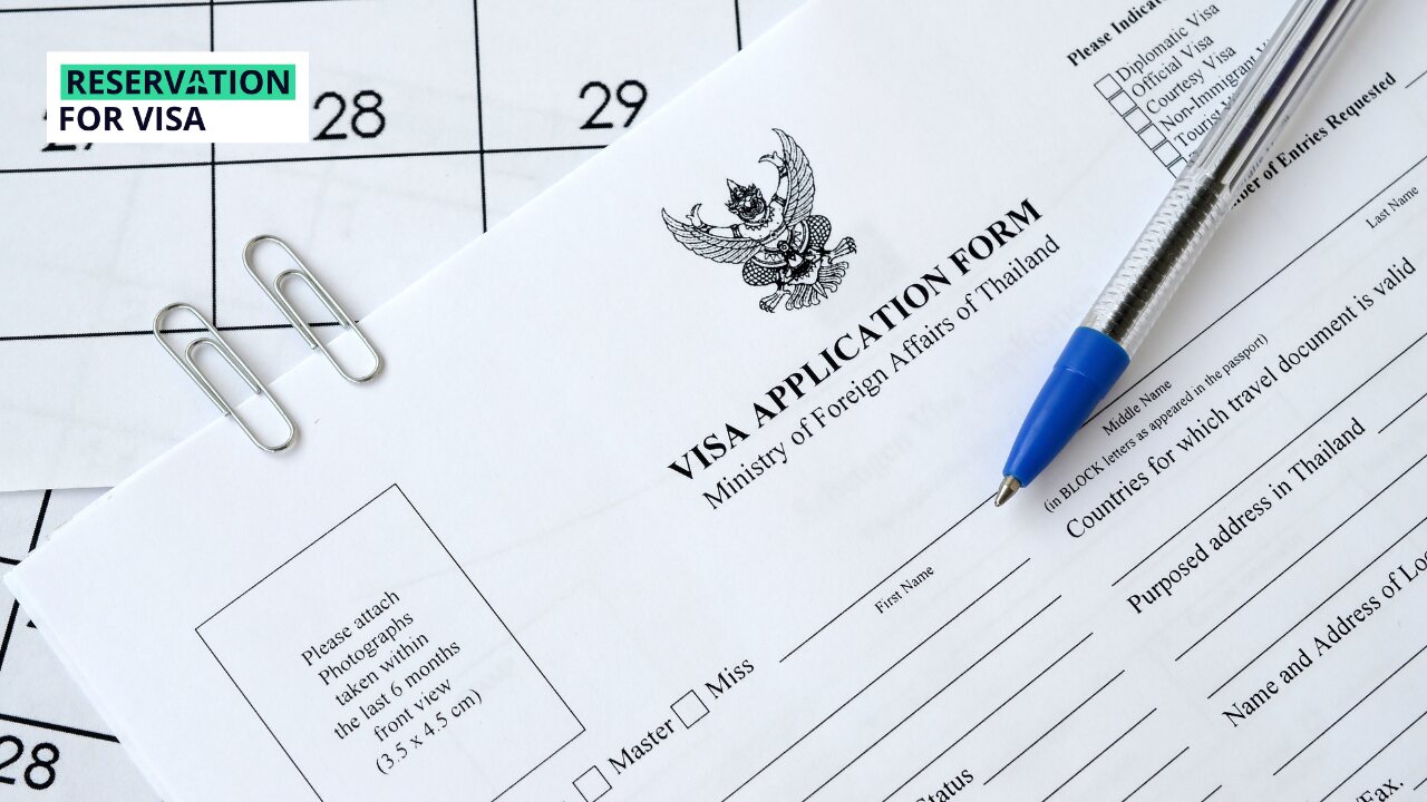 Visa application form