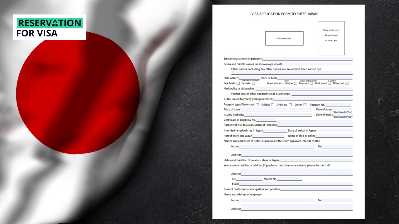 Visa application form