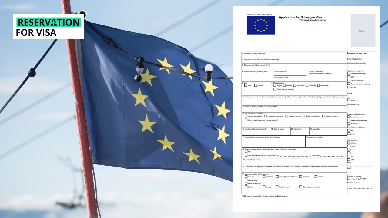 Visa application form