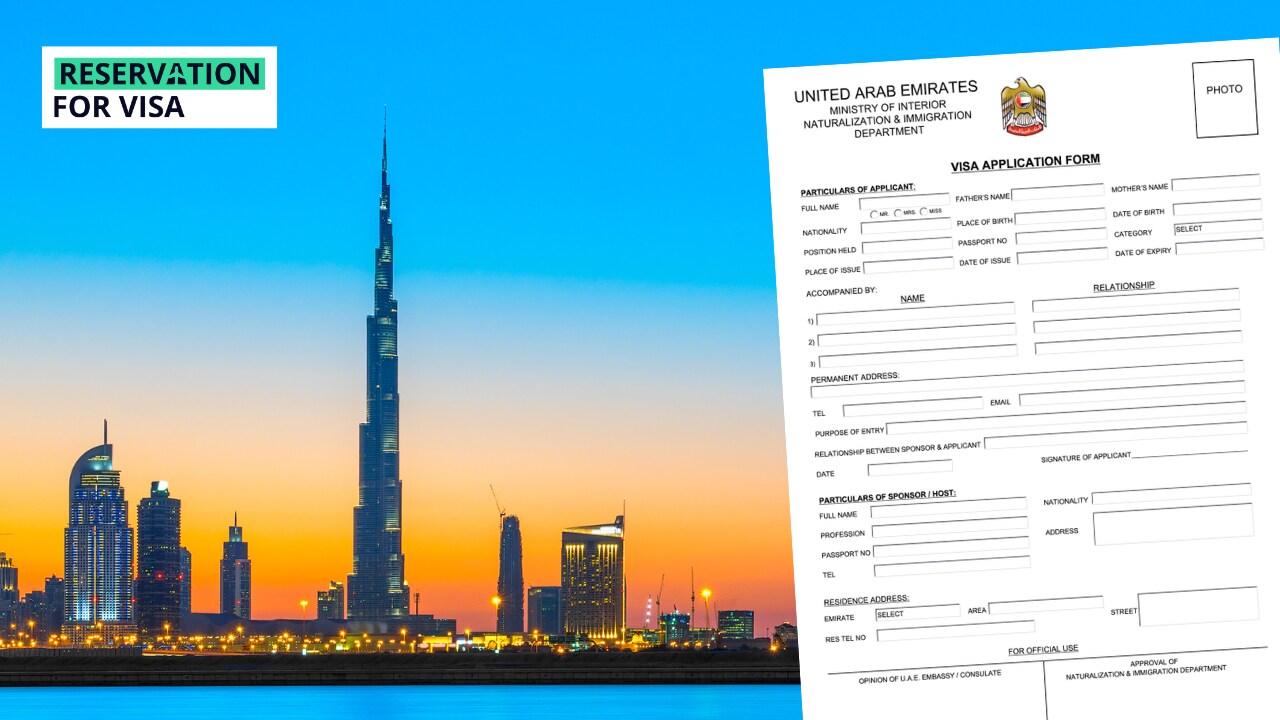 Work visa application form
