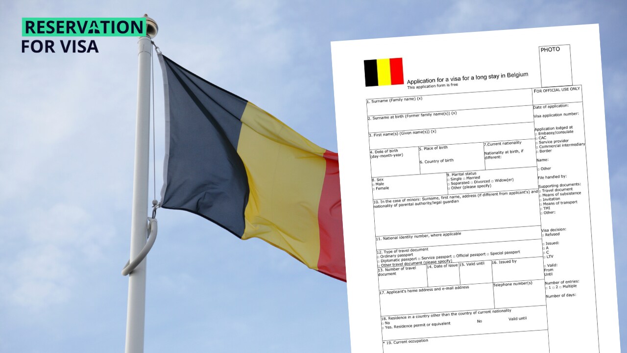 Work visa application form